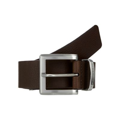 Brown branded keeper belt